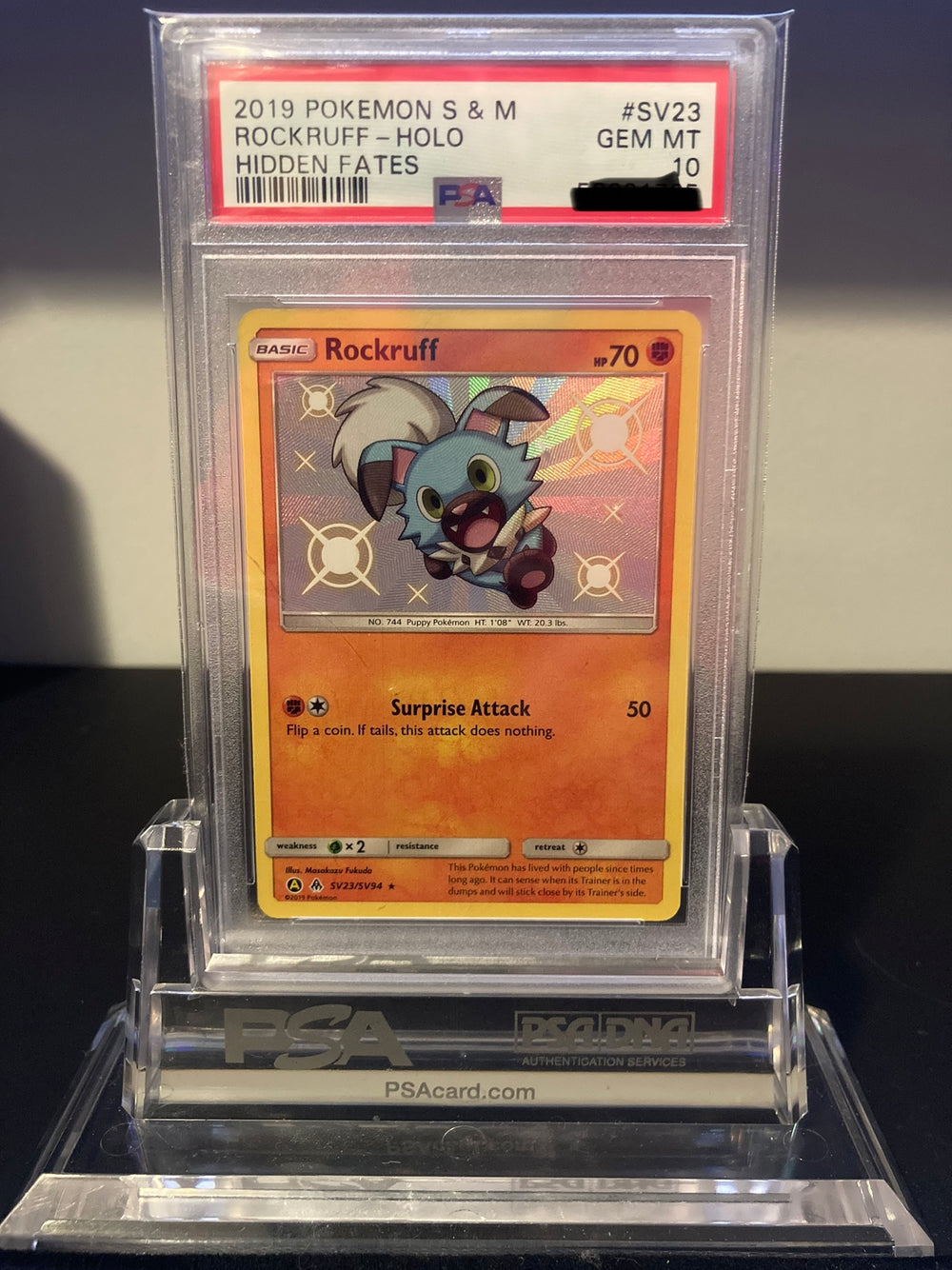 Rockruff - Hidden Fates - SV23 - PSA 10 - Deck Out Gaming