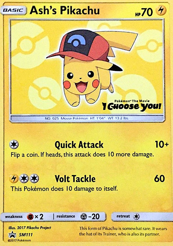 Ash's Pikachu (SM111) [Sun & Moon: Black Star Promos] - Deck Out Gaming