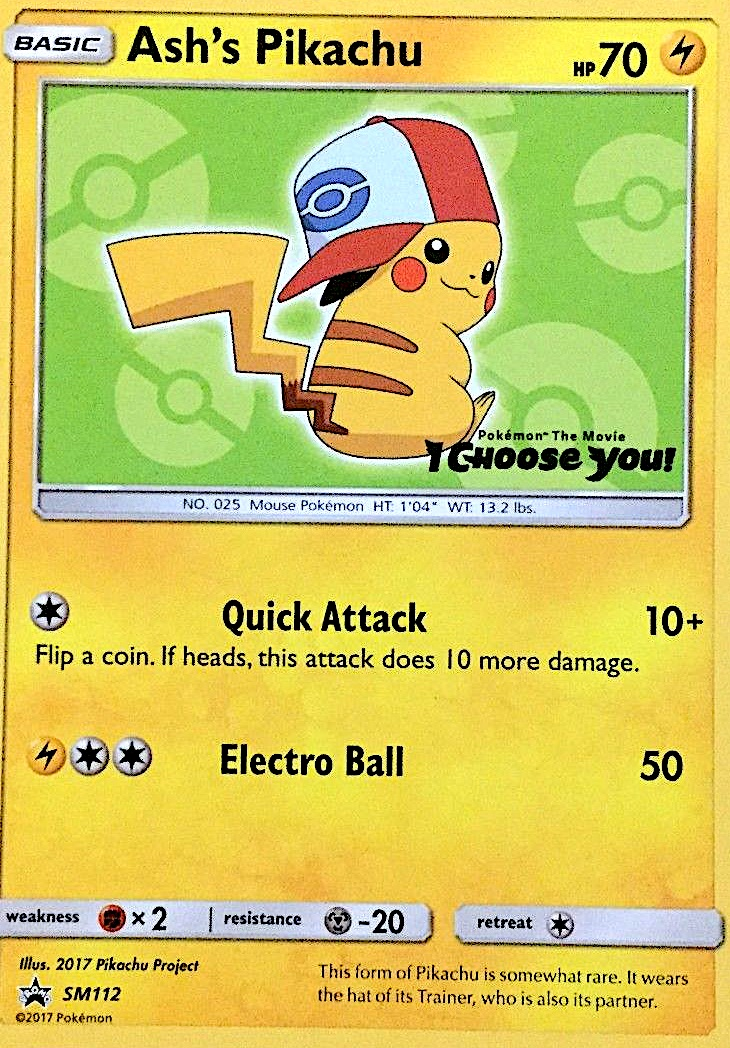 Ash's Pikachu (SM112) [Sun & Moon: Black Star Promos] - Deck Out Gaming