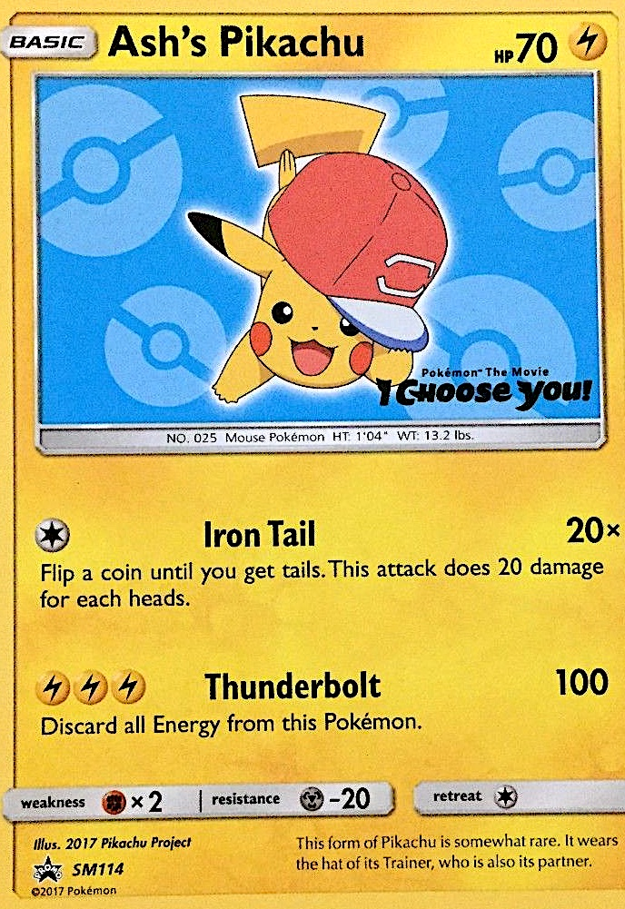 Ash's Pikachu (SM114) [Sun & Moon: Black Star Promos] - Deck Out Gaming