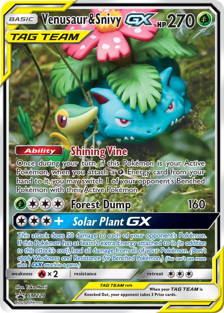 Venusaur & Snivy-GX [SM Black Star Promos] - Deck Out Gaming