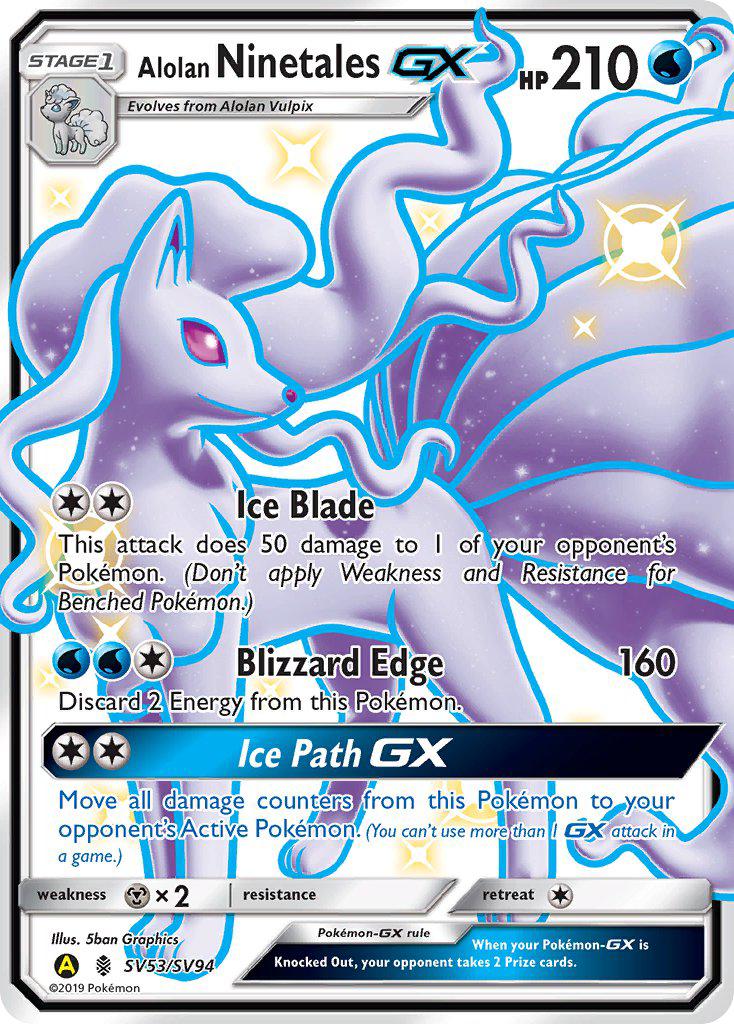 Alolan Ninetales GX (SV53/SV94) [Hidden Fates: Shiny Vault] - Deck Out Gaming