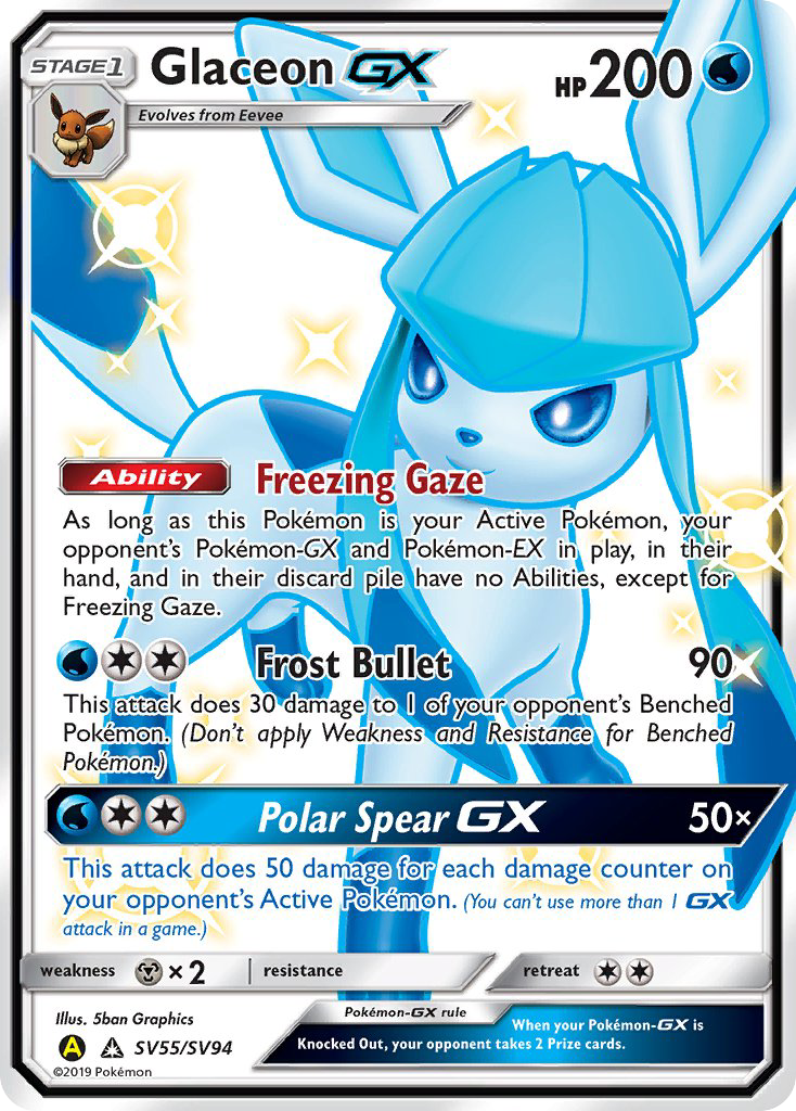 Glaceon GX (SV55/SV94) [Hidden Fates: Shiny Vault] - Deck Out Gaming