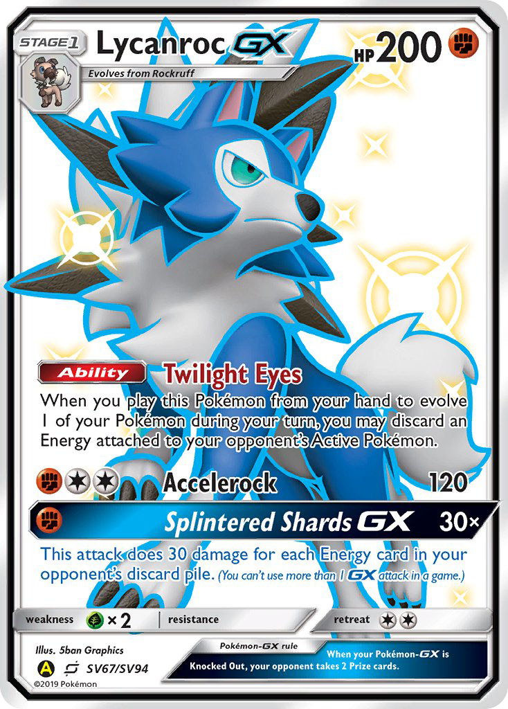 Lycanroc GX (SV67) [Hidden Fates: Shiny Vault] - Deck Out Gaming