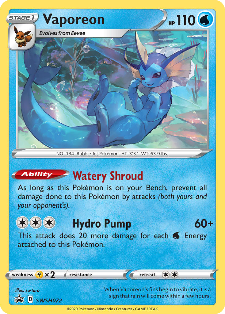 Vaporeon (SWSH072) [Sword & Shield: Black Star Promos] - Deck Out Gaming