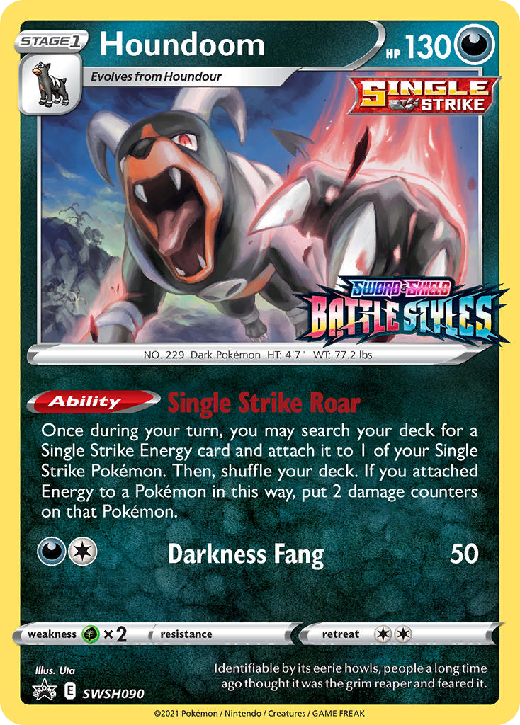 Houndoom (SWSH090) (Prerelease Promo) [Sword & Shield: Black Star Promos] - Deck Out Gaming