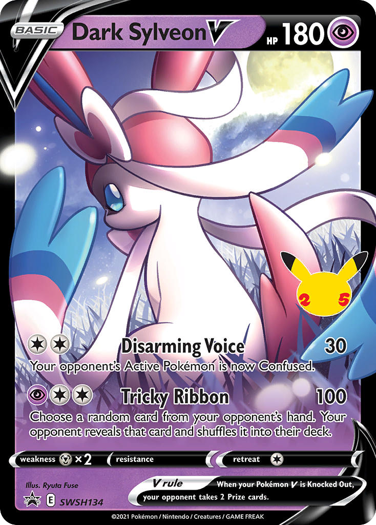 Dark Sylveon V (SWSH134) (Celebrations) [Sword & Shield: Black Star Promos] - Deck Out Gaming