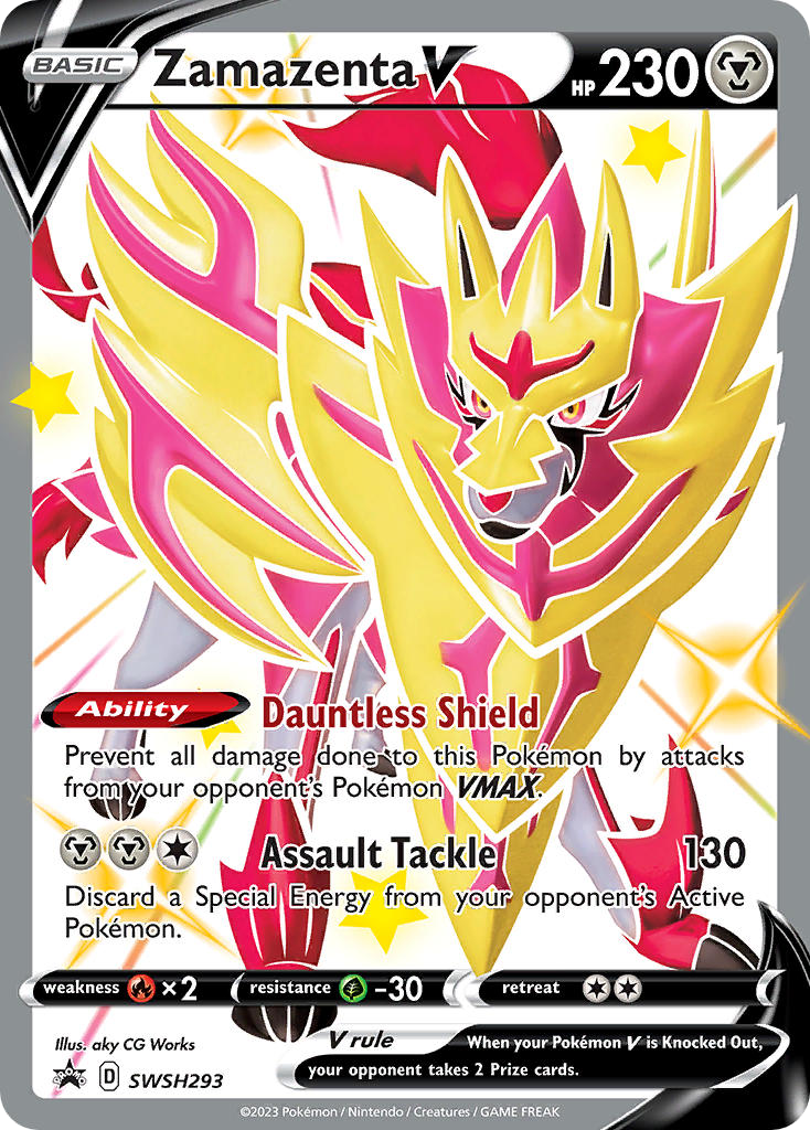 Zamazenta V (Shiny) - SWSH293 (SWSH293) [SWSH: Sword & Shield Promo Cards] Holofoil - Deck Out Gaming