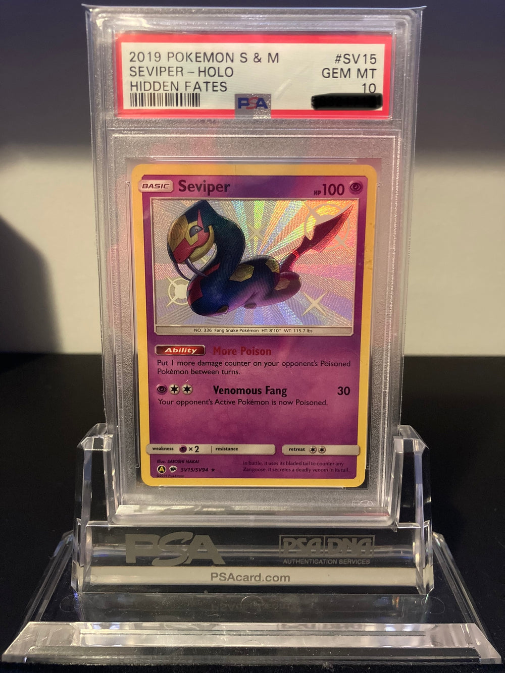 Seviper - Hidden Fates - SV15 - PSA 10 - Deck Out Gaming