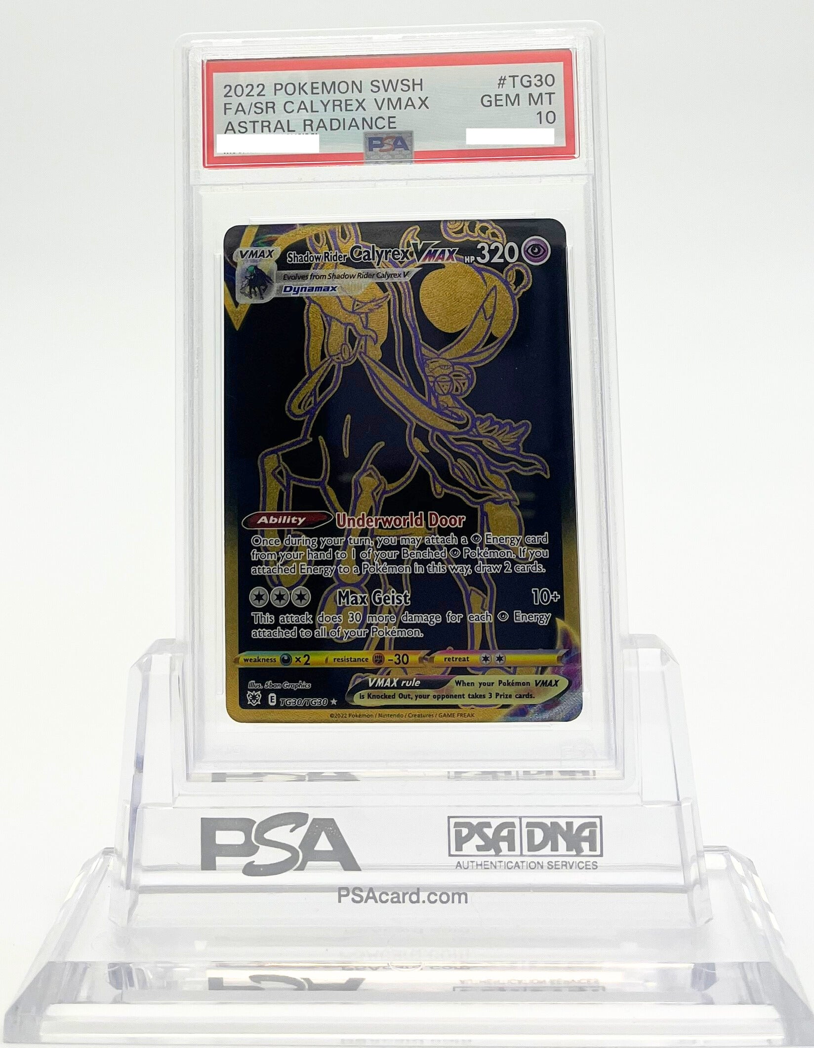 Shadow Rider Calyrex VMAX - Astral Radiance - TG30 - PSA 10 - Deck Out Gaming