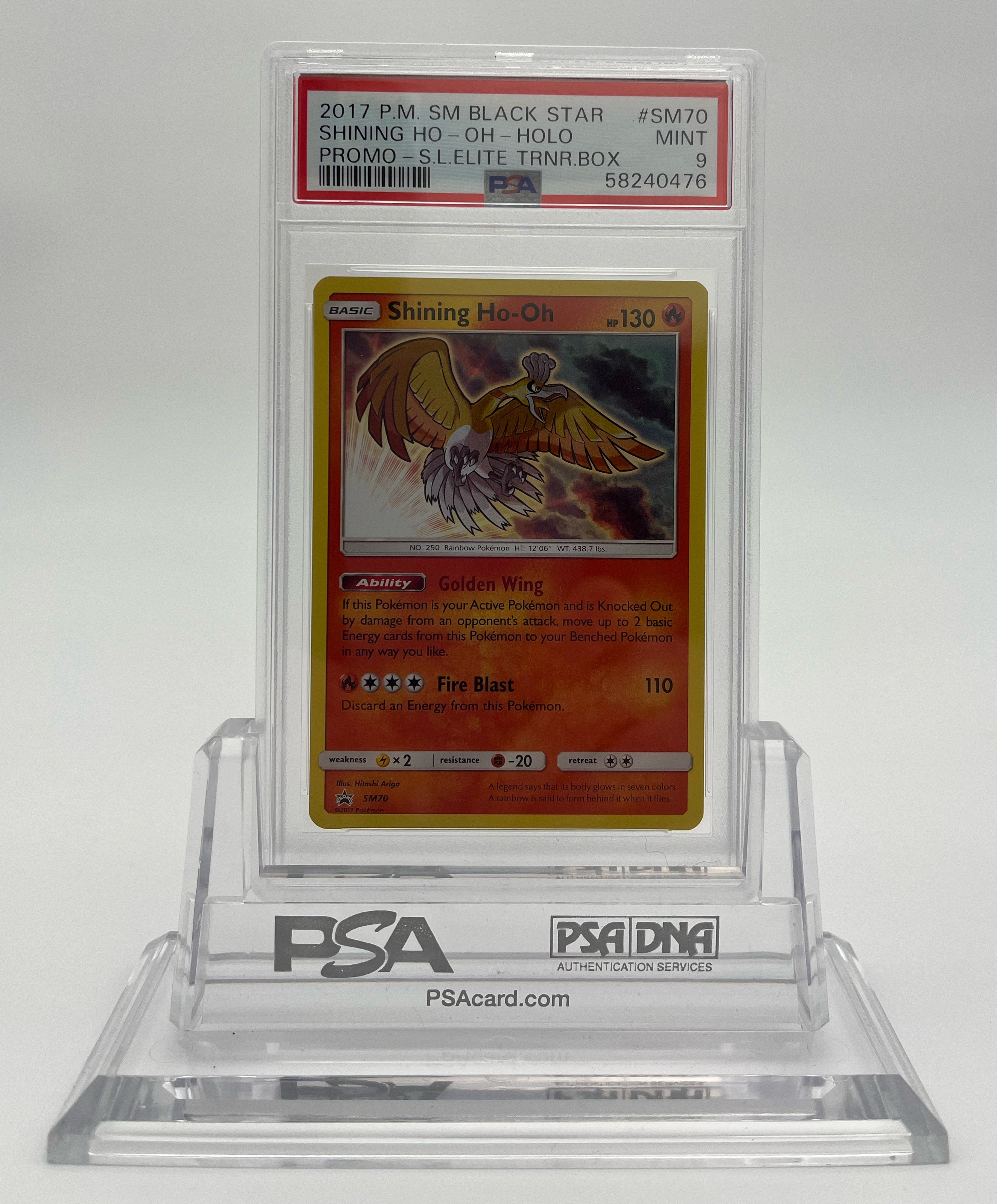 Shining Ho-Oh - SM Promos - SM70 - PSA 9 - Deck Out Gaming