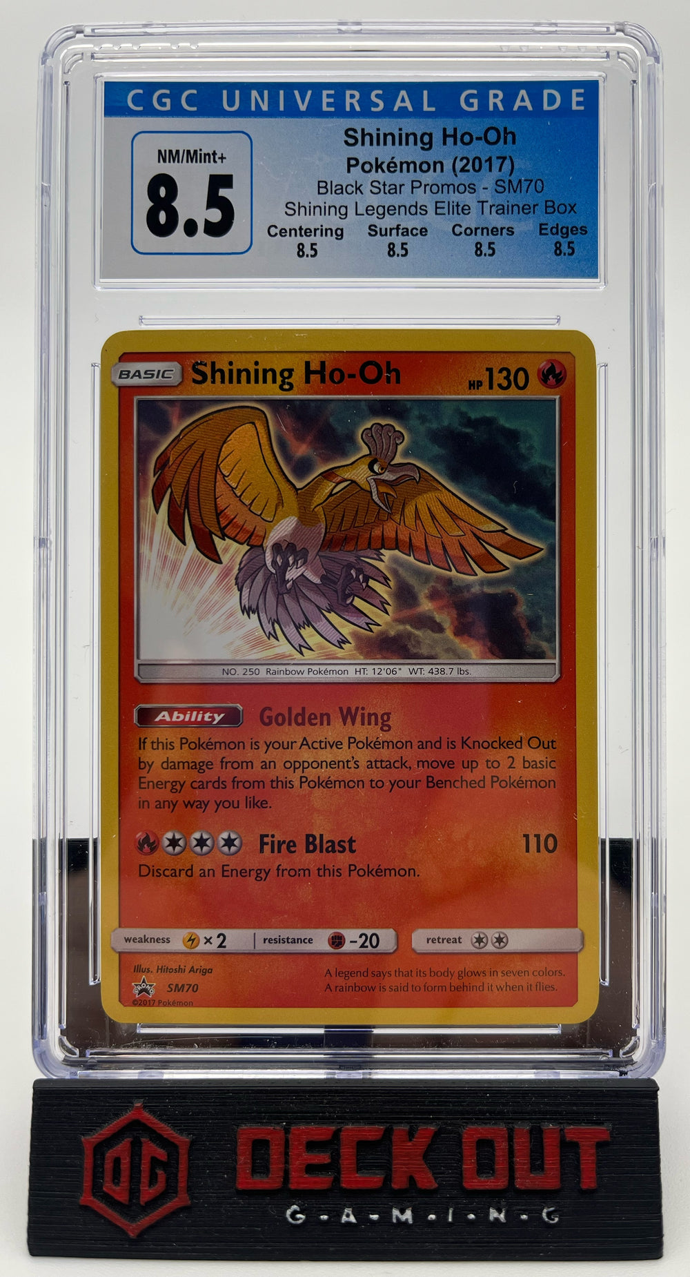 Shining Ho-oh - SM Promos - SM70 - CGC 8.5 (8.5/8.5/8.5/8.5) - Deck Out Gaming