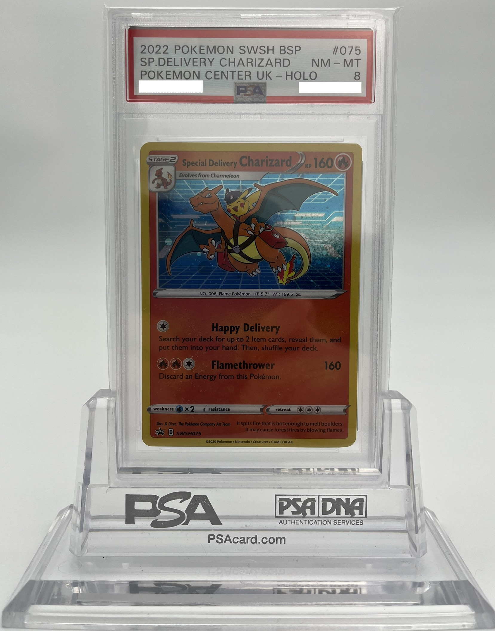 Special Delivery Charizard - SWSH Promos - SWSH075 - PSA 8 - Deck Out Gaming