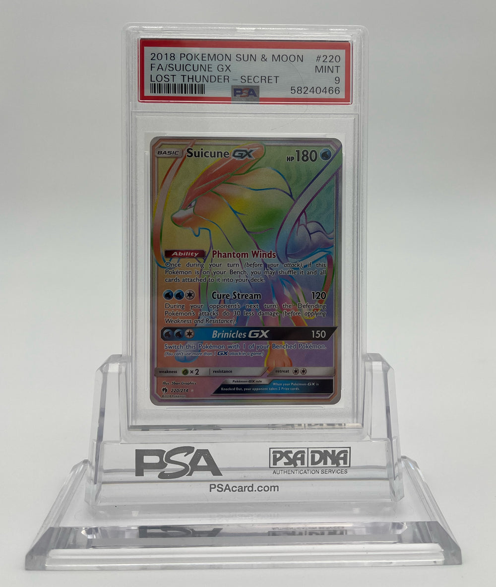 Suicune GX - Lost Thunder - 220 - PSA 9 - Deck Out Gaming