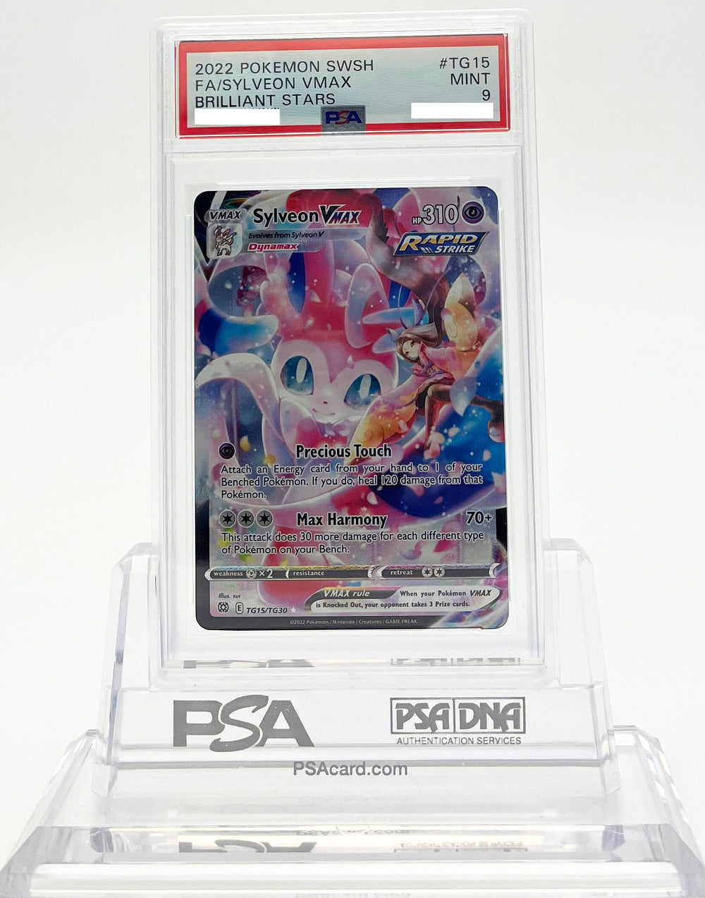 Sylveon VMAX - Brilliant Stars - TG15 - PSA 9 - Deck Out Gaming