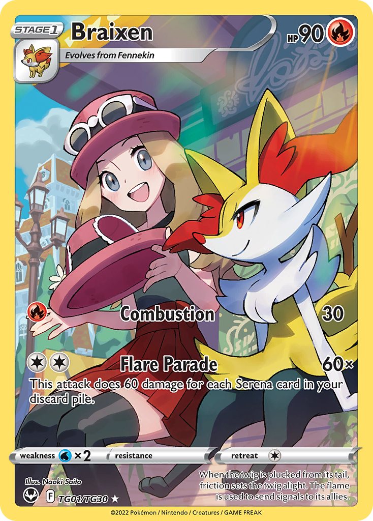 Braixen (TG01/TG30) [Sword & Shield: Silver Tempest] - Deck Out Gaming