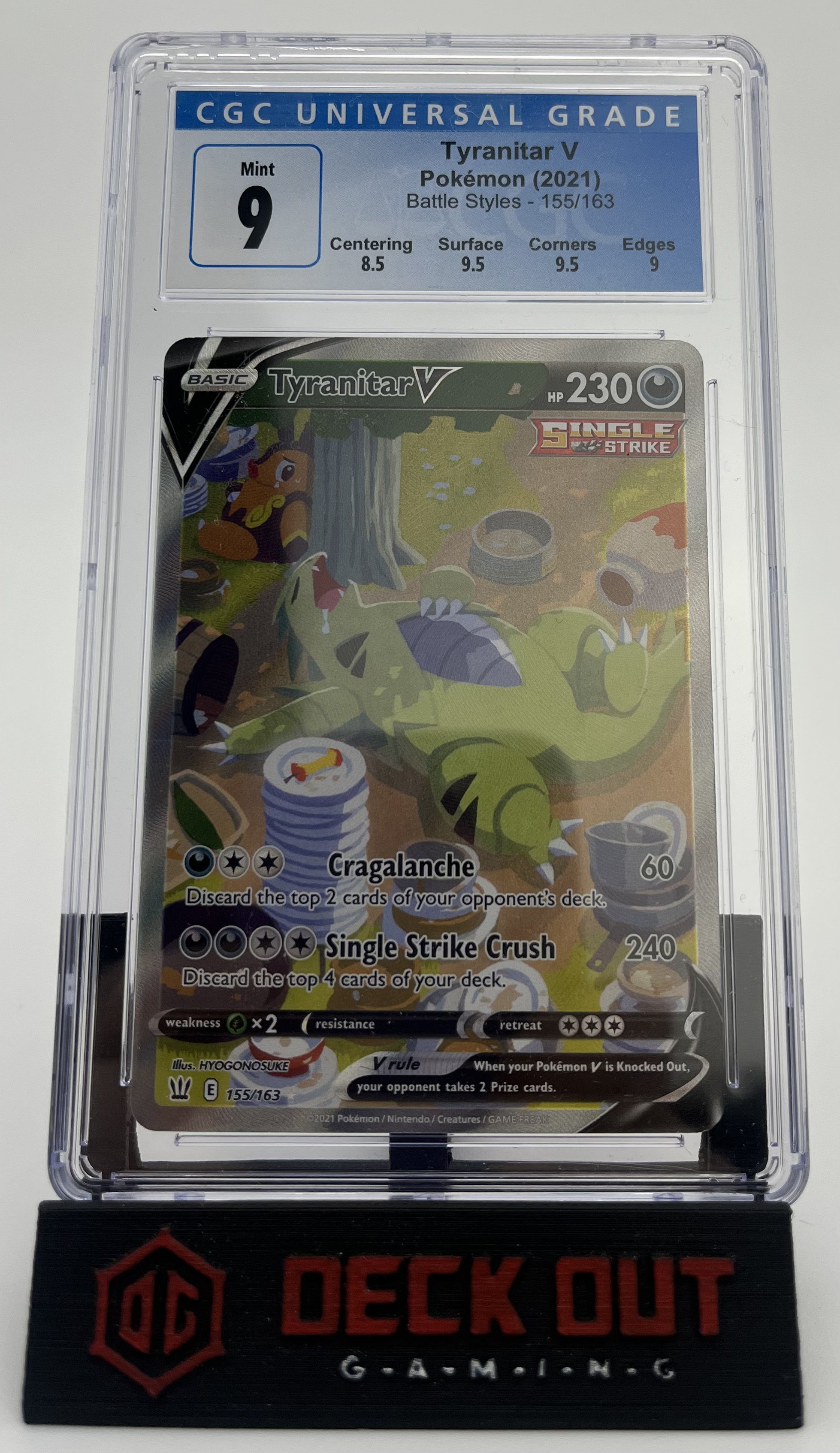 Tyranitar V - Battle Styles - 155 - CGC 9.0 (8.5/9.5/9.5/9.0) - Deck Out Gaming