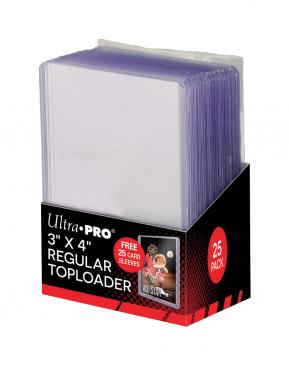 Ultra Pro Regular Toploaders With Sleeves - 3"x4" - 25 Count (Limit 8 per person)