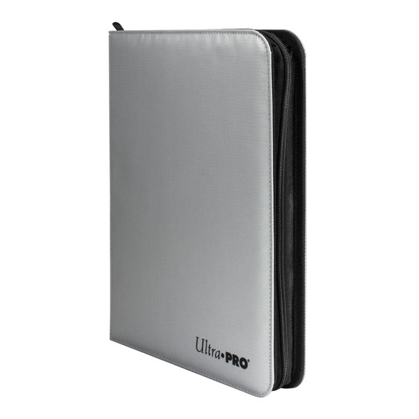 Ultra Pro 9-Pocket Zippered PRO-Binder - Silver (Fire Resistant Cover) - Deck Out Gaming