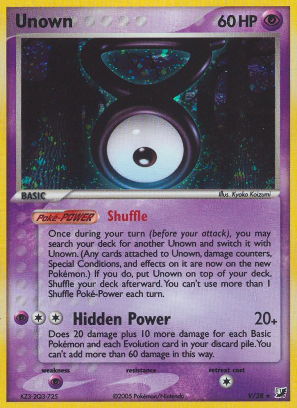 Unown (V) [EX: Unseen Forces] - Deck Out Gaming