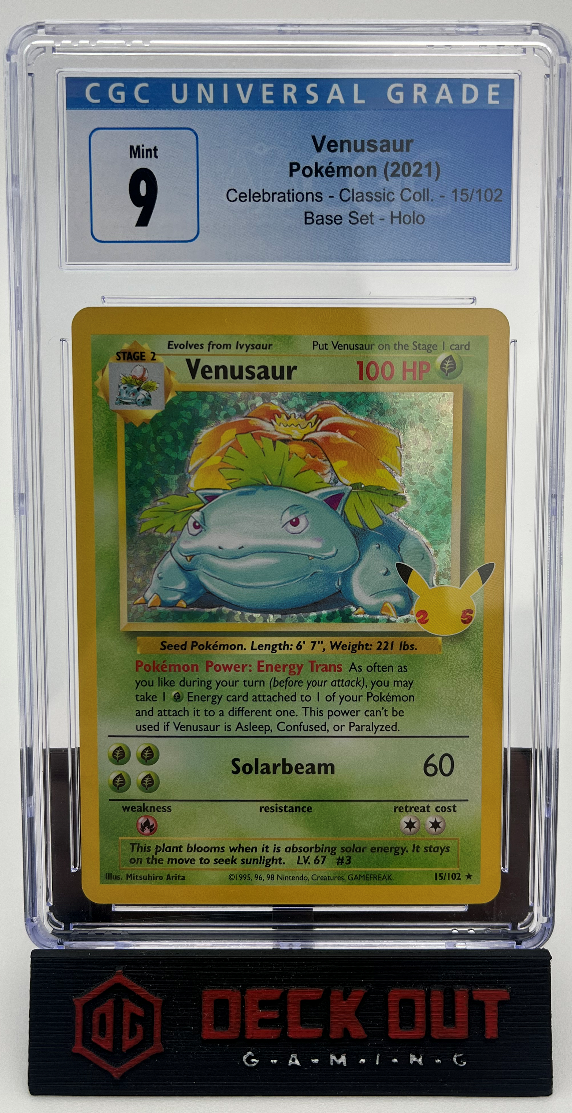 Venusaur - Celebrations Classic Collection - 15 - CGC 9 - Deck Out Gaming