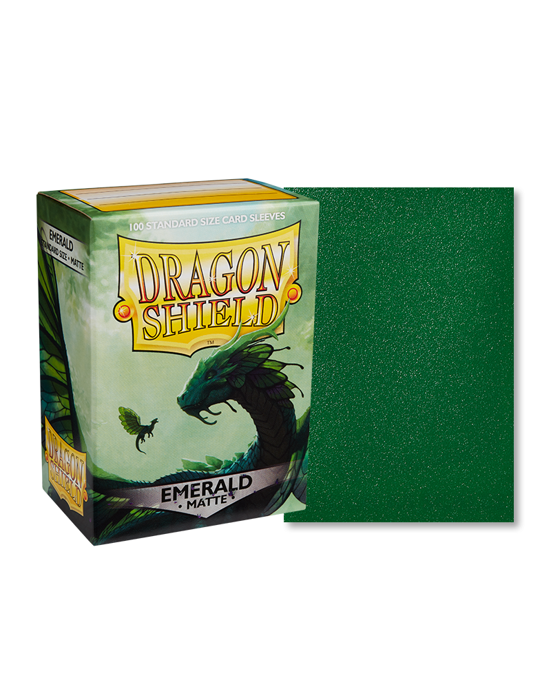 Dragon Shield Standard Size Matte Sleeves - Emerald - 100 Count