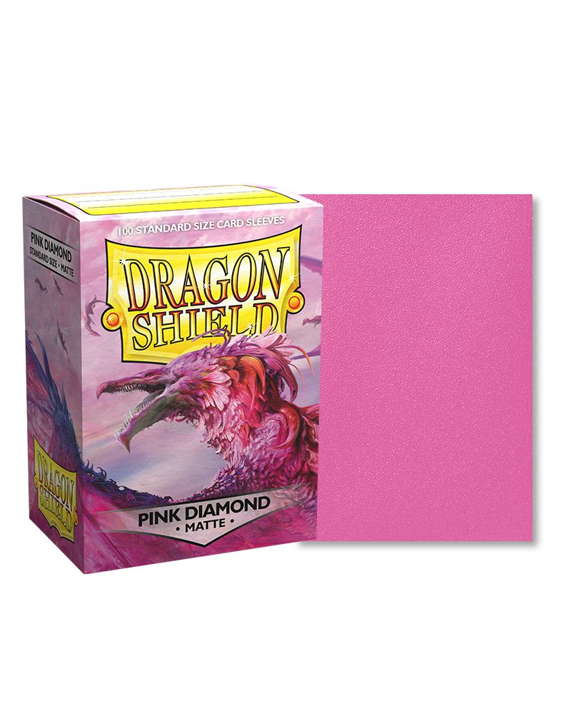 Dragon Shield Standard Size Matte Sleeves - Pink Diamond - 100 Count