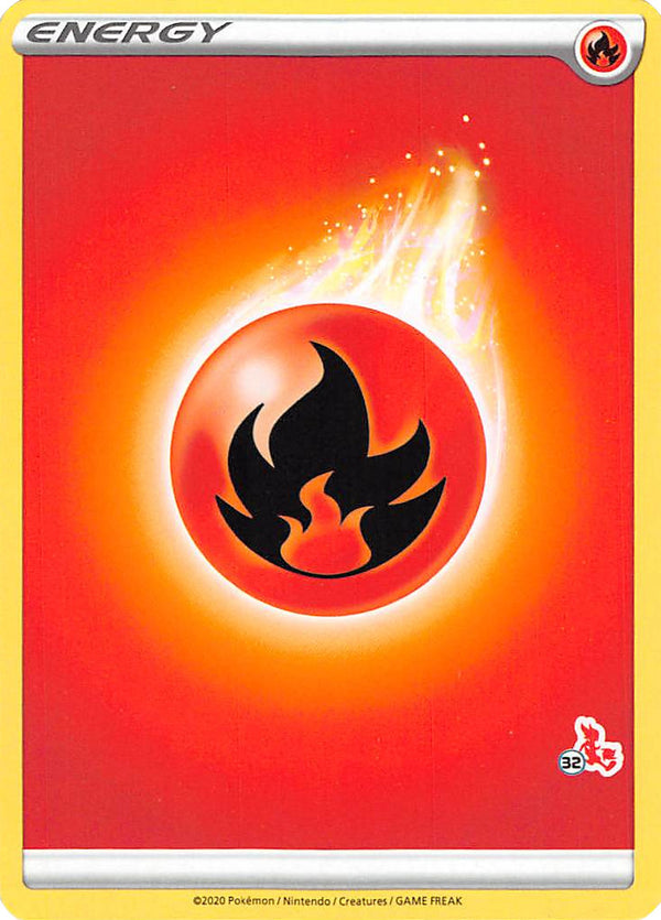 Fire Energy (Cinderace Stamp #32) [Battle Academy 2022] - Deck Out Gaming