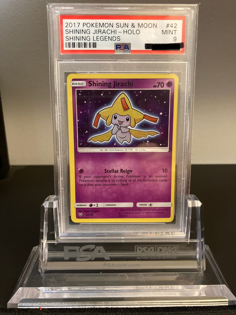 Shining Jirachi - Shining Legends - 42 - PSA 9 - Deck Out Gaming