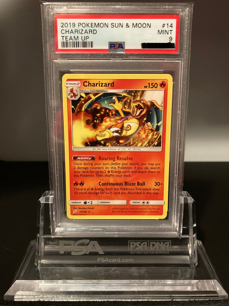 Charizard - Team Up - 14 - PSA 9 - Deck Out Gaming