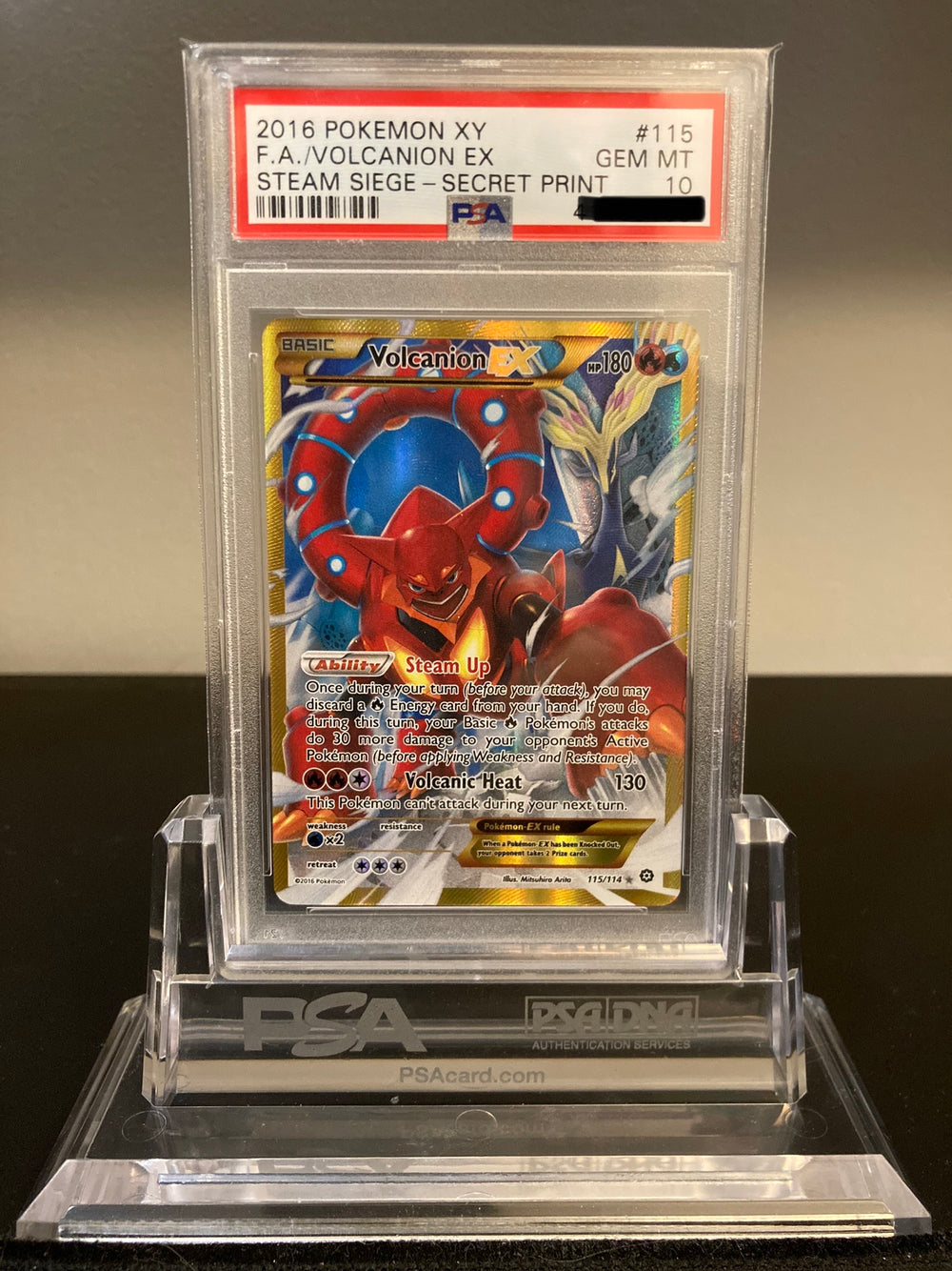 Volcanion EX - Steam Siege - 115 - PSA 10