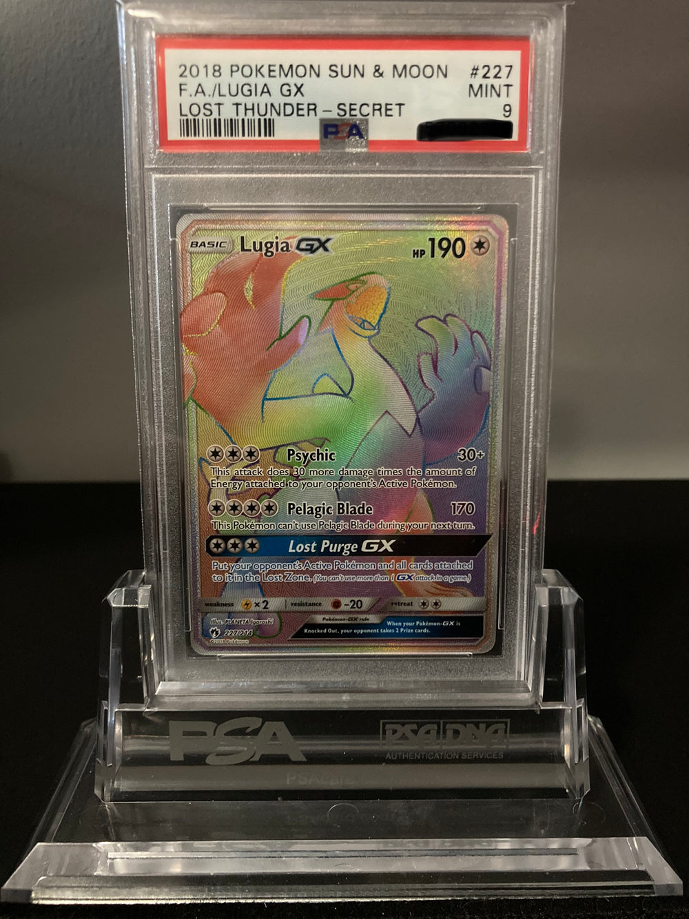 Lugia GX - Lost Thunder - 227 - PSA 9 - Deck Out Gaming