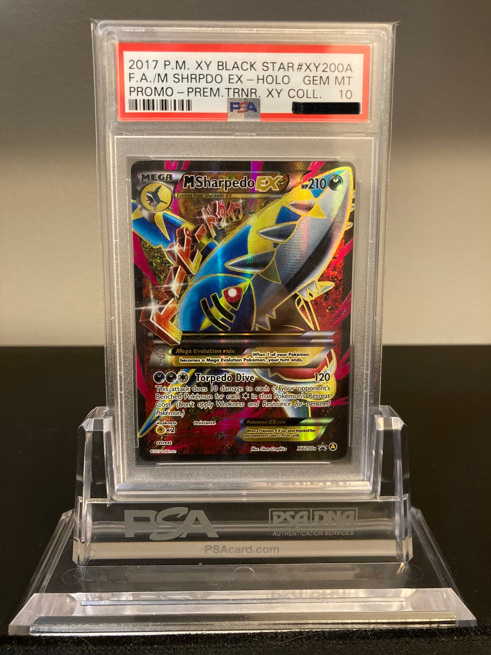 M Sharpedo EX - Alternate Art Promo - XY200a - PSA 10 - Deck Out Gaming