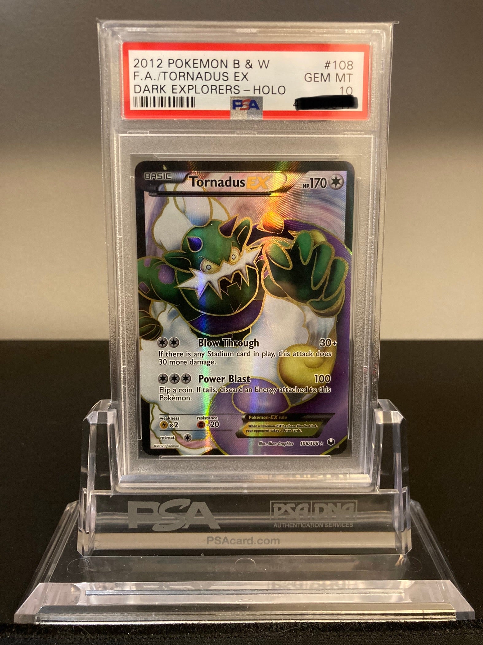 Tornadus EX - Dark Explorers - 108 - PSA 10 - Deck Out Gaming