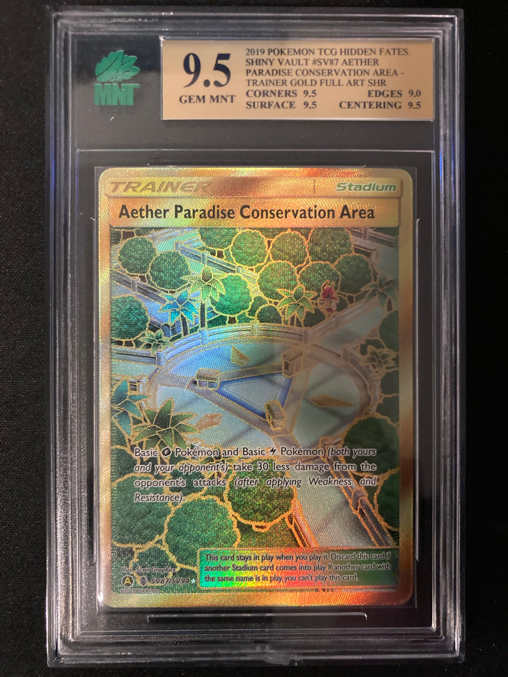 Aether Paradise Conservation Area - Hidden Fates Shiny Vault - SV87 - MNT 9.5 (9.5/9.5/9.0/9.5) - Deck Out Gaming