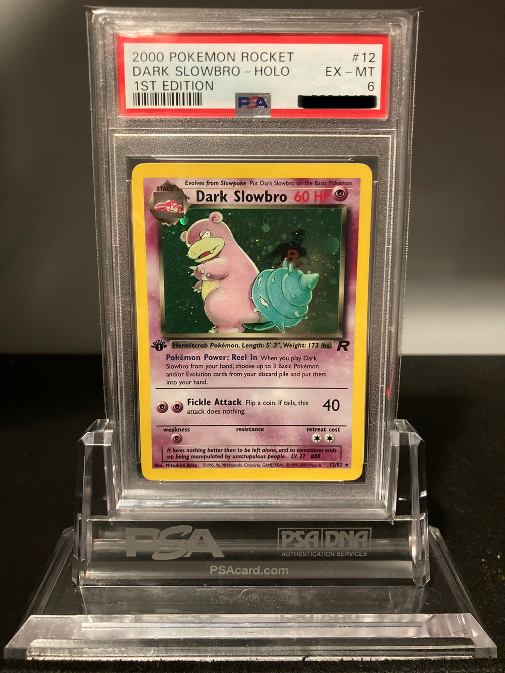 Dark Slowbro - Team Rocket 1st Edition - 12 - PSA 6 - Deck Out Gaming