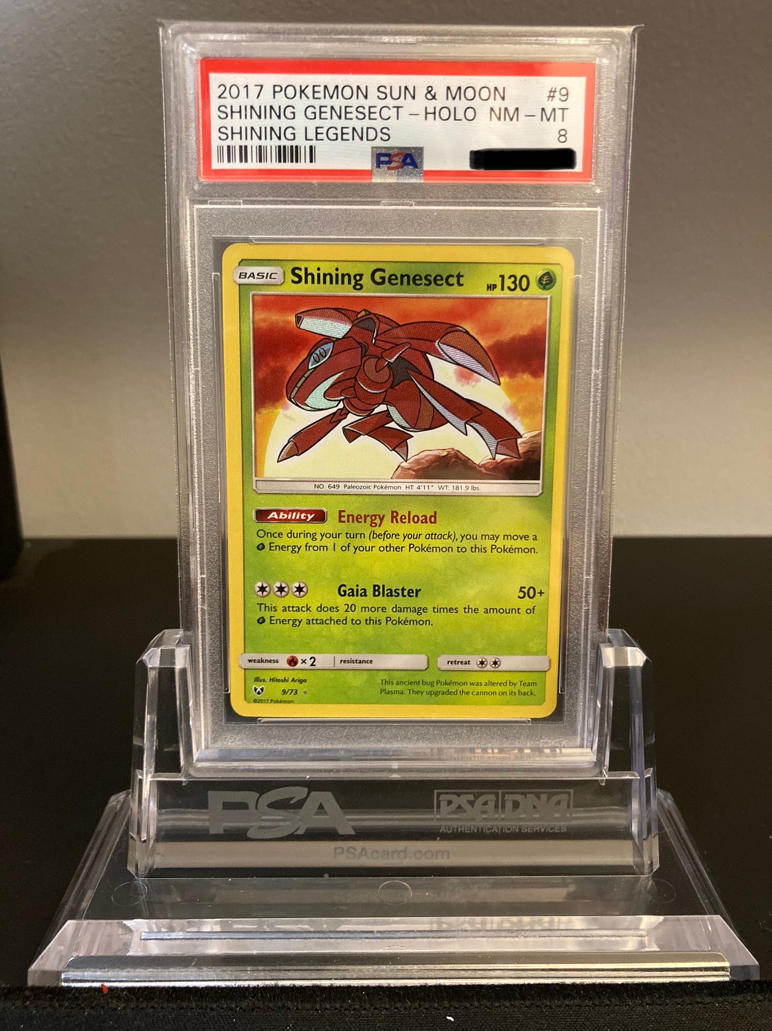 Shining Genesect - Shining Legends - 9 - PSA 8 - Deck Out Gaming