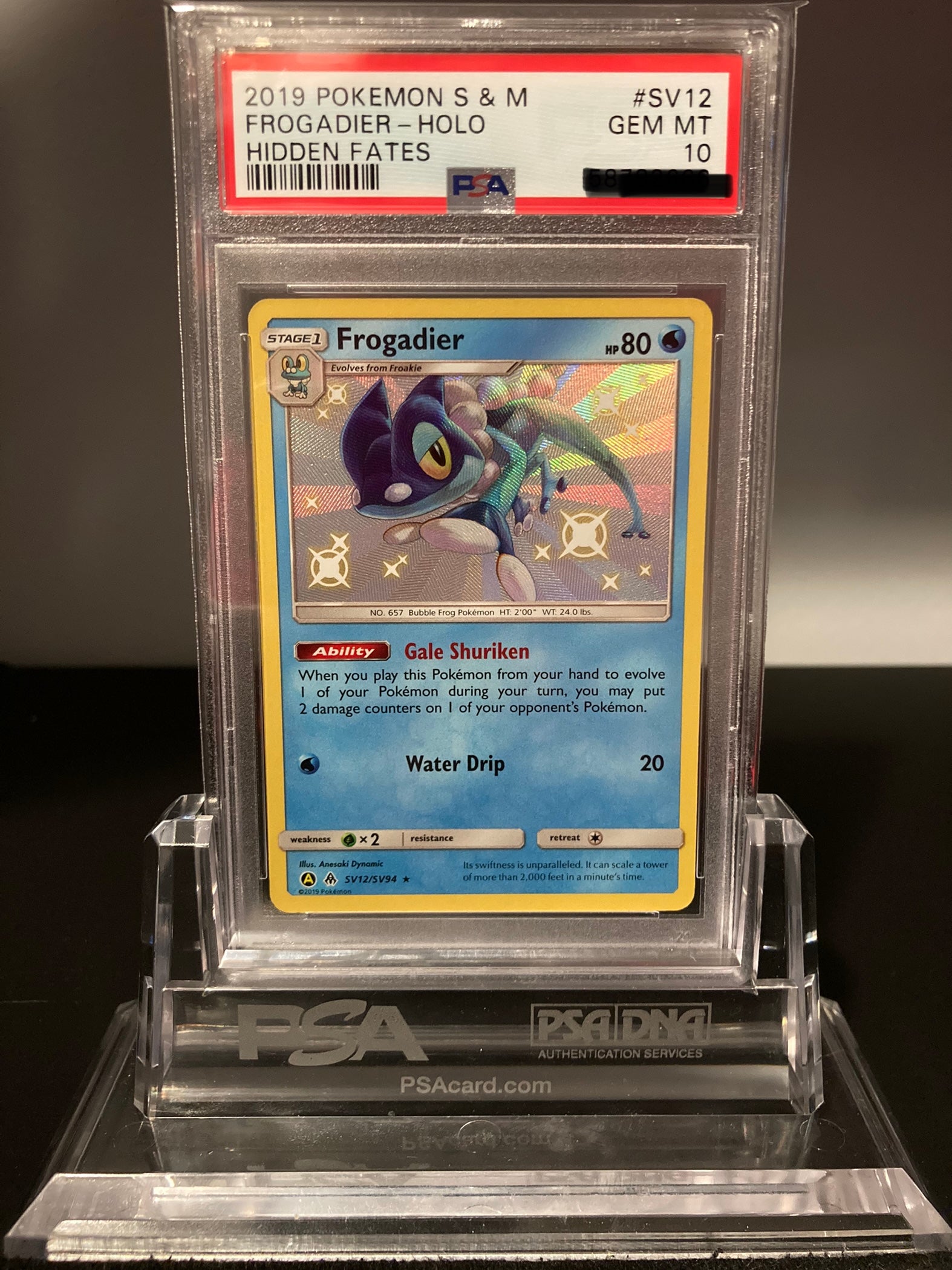 Frogadier - Hidden Fates - SV12 - PSA 10 - Deck Out Gaming