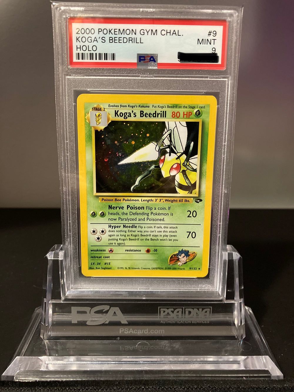 Koga’s Beedrill - Gym Challenge Unlimited - 9 - PSA 9 - Deck Out Gaming