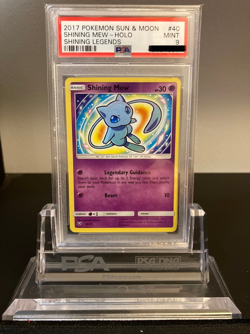 Shining Mew - Shining Legends - 40 - PSA 9 - Deck Out Gaming