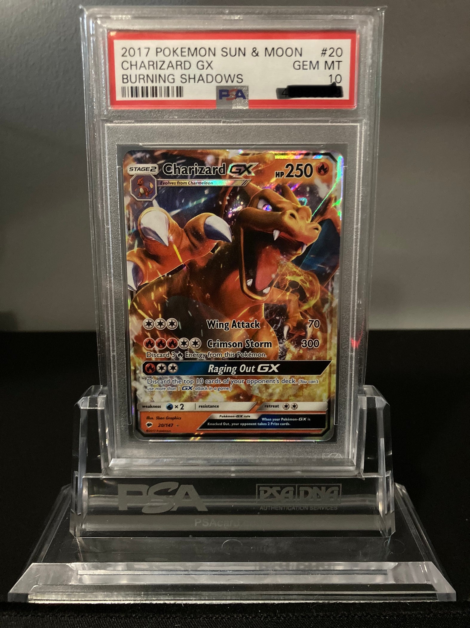 Charizard GX - Burning Shadows - 20 - PSA 10 - Deck Out Gaming