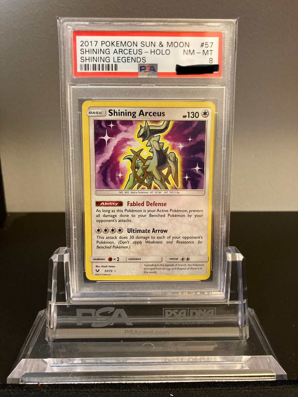 Shining Arceus - Shining Legends - 57 - PSA 8 - Deck Out Gaming