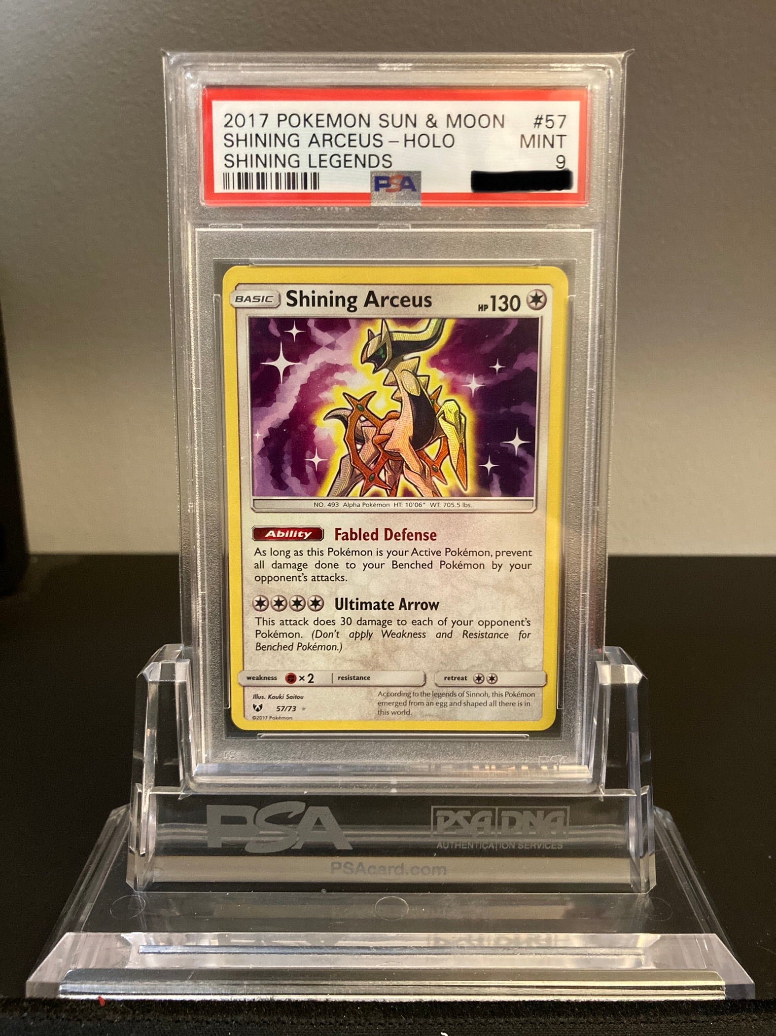 Shining Arceus - Shining Legends - 57 - PSA 9 - Deck Out Gaming