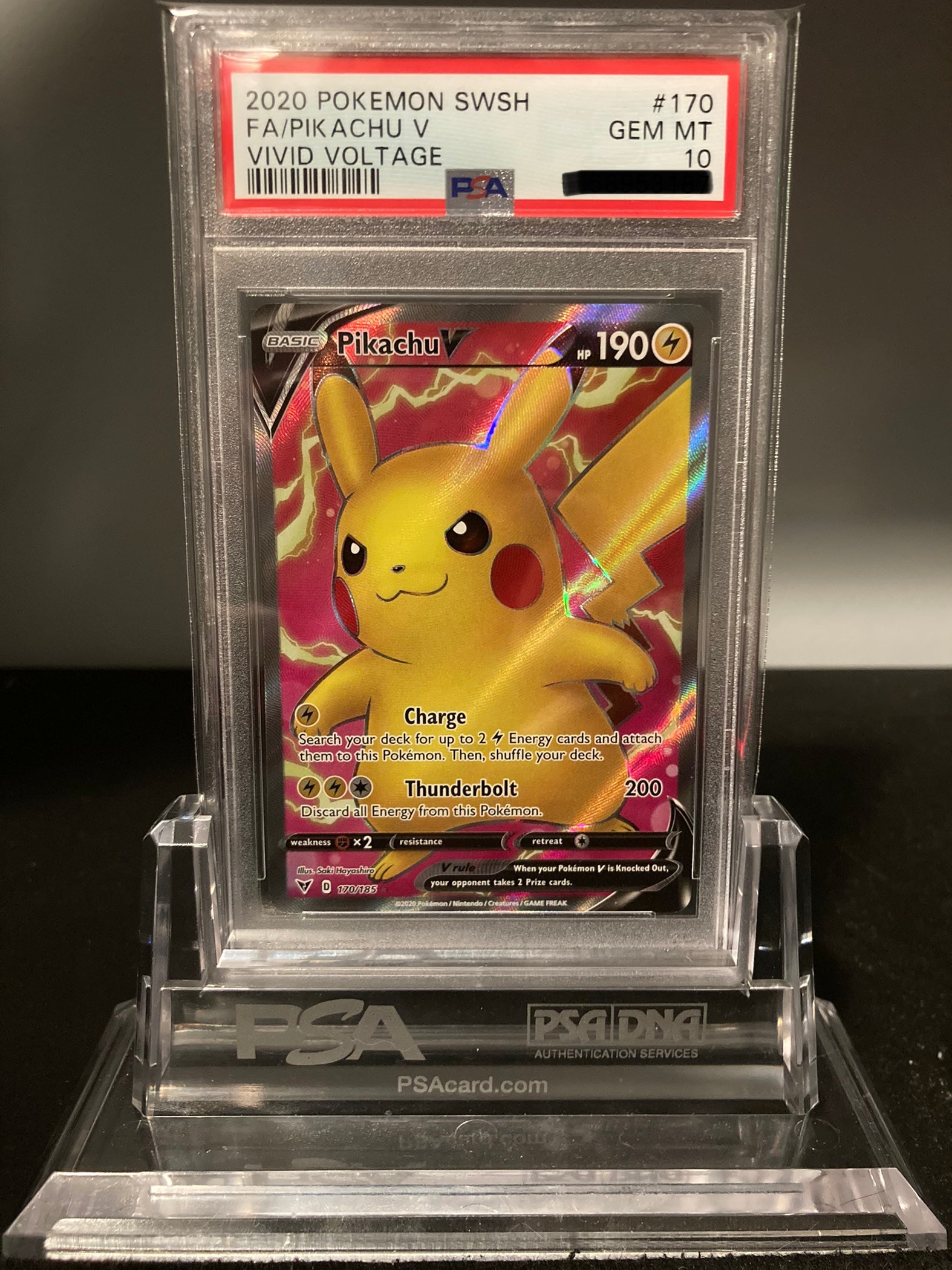 Pikachu V - Vivid Voltage - 170 - PSA 10 - Deck Out Gaming