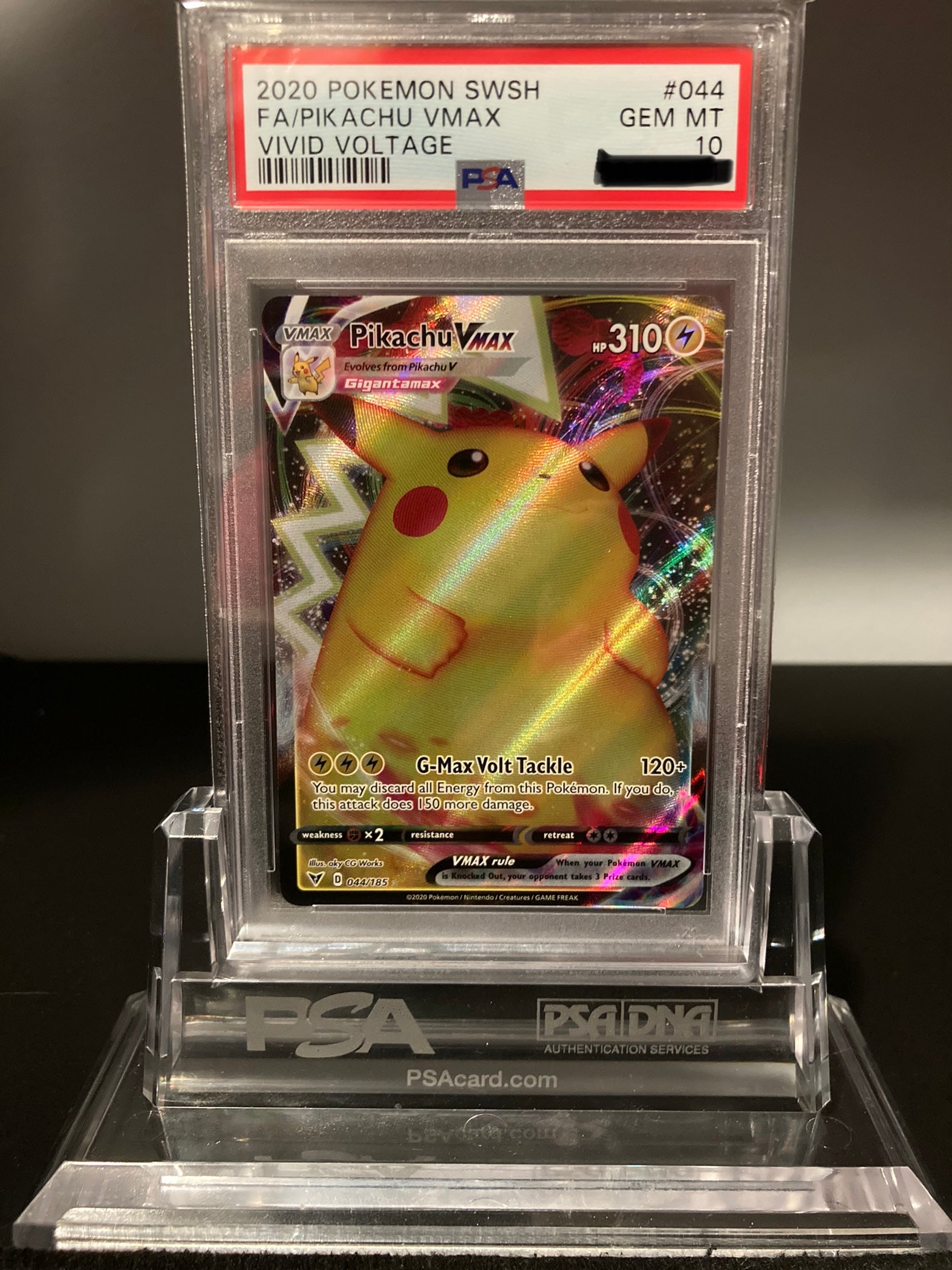 Pikachu VMAX - Vivid Voltage - 44 - PSA 10 - Deck Out Gaming