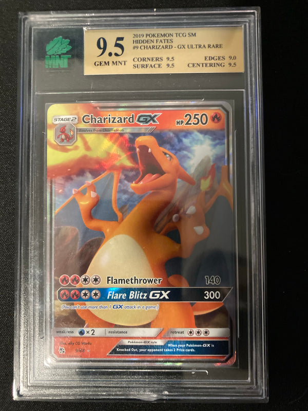 Charizard GX - Hidden Fates - 9 - MNT 9.5 (9.5/9.5/9.0/9.5) - Deck Out Gaming