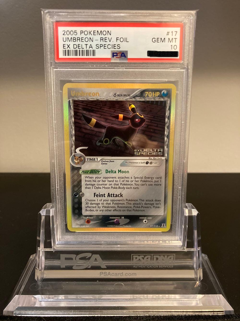 Umbreon Reverse - Ex Delta Species - 17 - PSA 10 - Deck Out Gaming