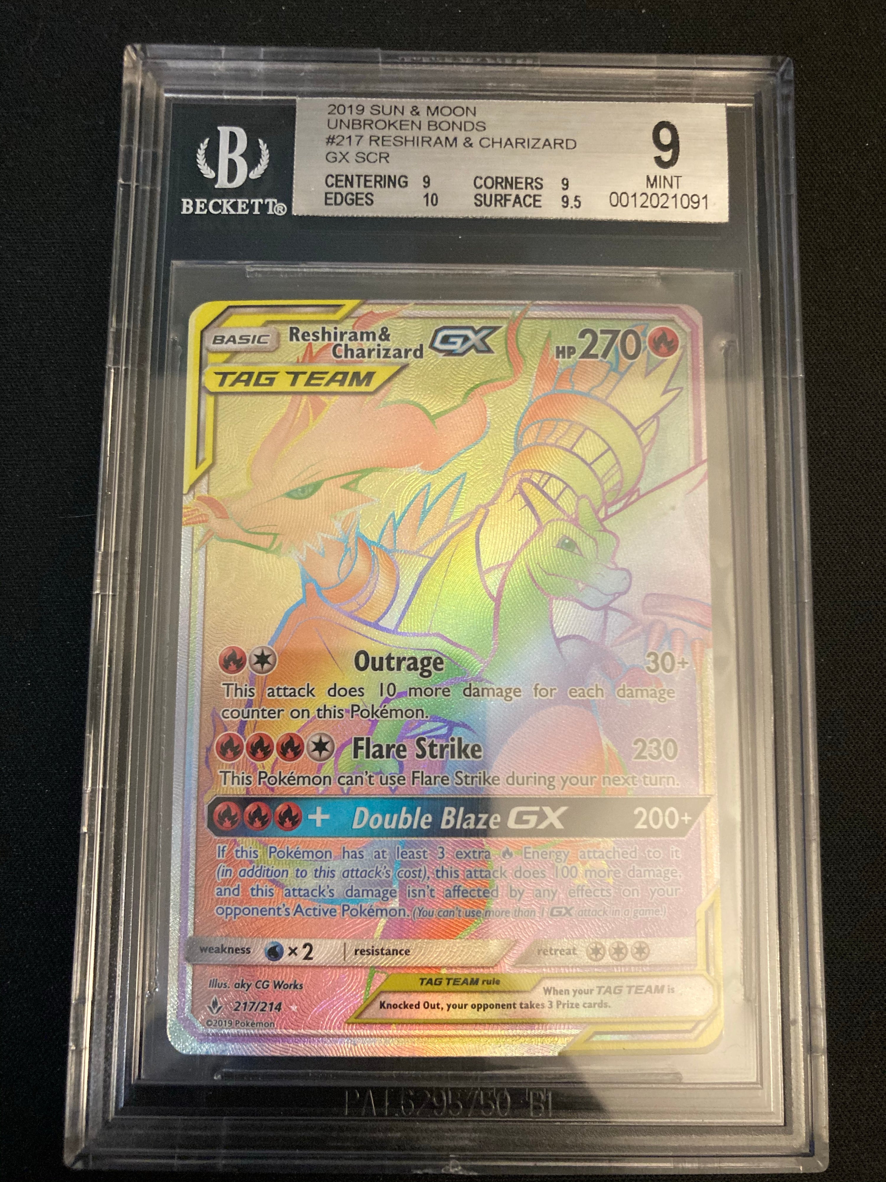 Reshiram & Charizard GX - Unbroken Bonds - 217 - BGS 9 - Deck Out Gaming