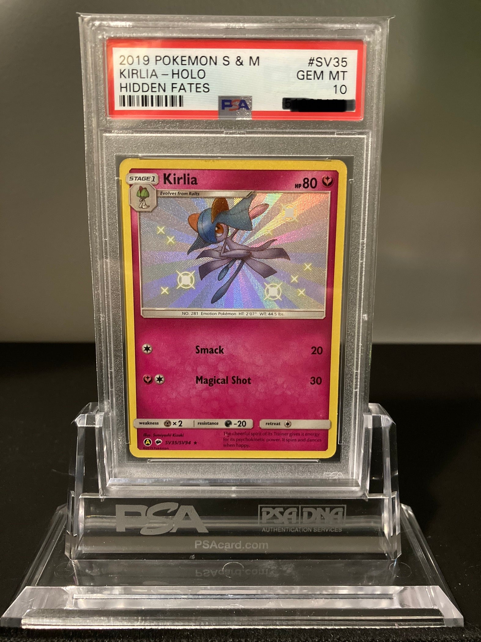 Kirlia - Hidden Fates - SV35 - PSA 10 - Deck Out Gaming