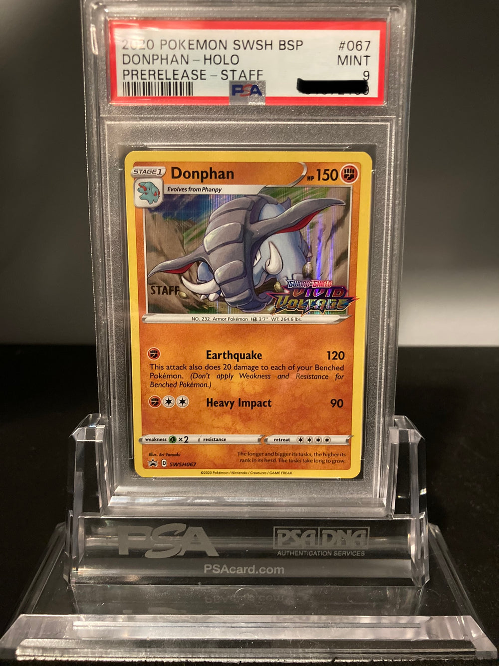 Donphan - SWSH Promos - SWSH067 Staff - PSA 9 - Deck Out Gaming